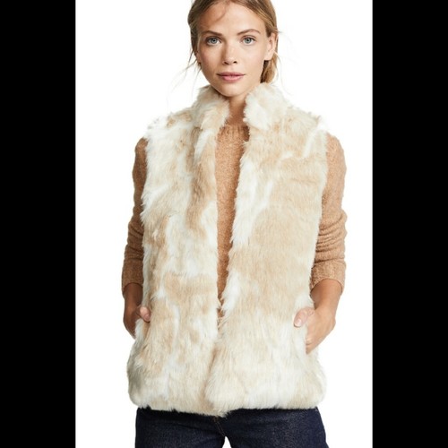 Jack by BB Dakota Faux Fur Vest Medium 