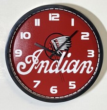 Indian Motorcycle Logo Battery Wall Clock
