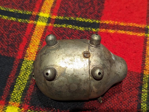 Vintage NAPIER Silver Plated Pig Piggy Bank With Owners Initials - Picture 4 of 4
