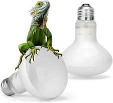 100W Reptile Heat Lamp Bulbs-UVA Basking Light for Lizards Turtles Snakes 2Pk