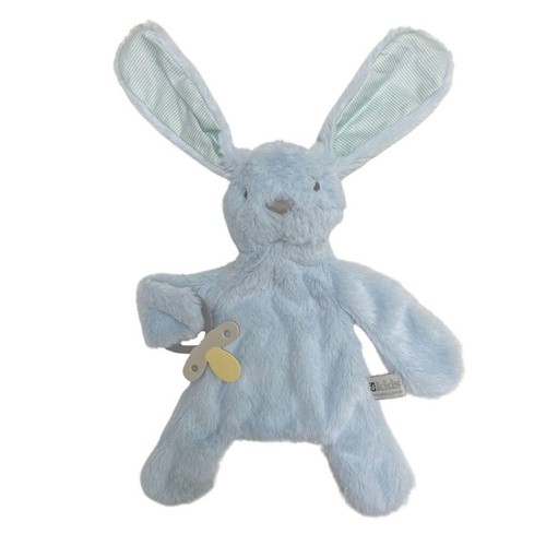 Bunny Comforter Soft Toy with Dummy Holder 12"/30cm blue ES Kids - Picture 2 of 3