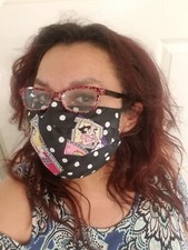 FACE MASK BETTY BOOP PATCHWORK reusable washable material. MADE IN USA