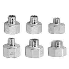 Stainless Steel Reducing Bushes 1/4"-2" Female to Male Thread Fitting Connector