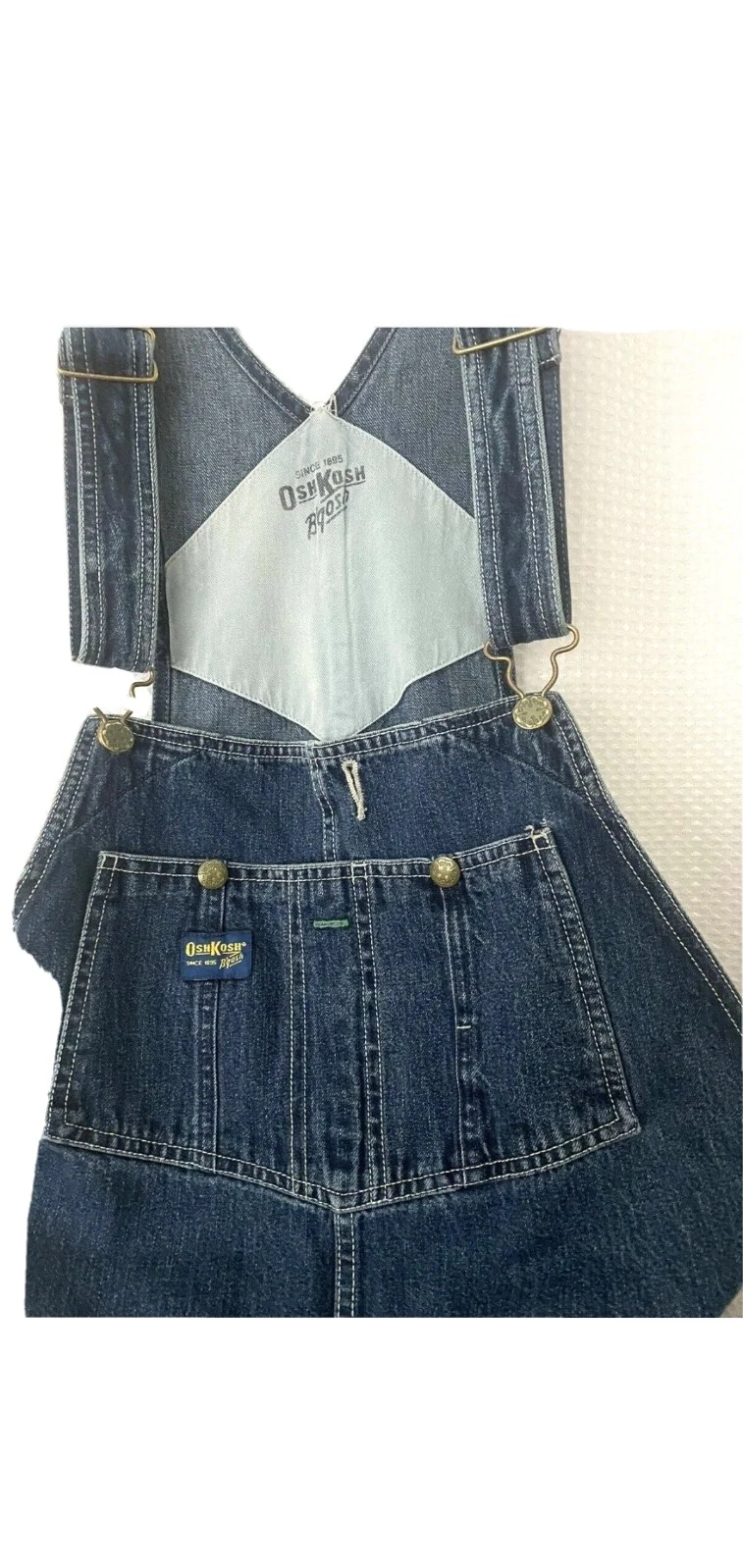 Vintage Oshkosh B Gosh Adult Blue Vestbak Denim Overalls Womens Size 12