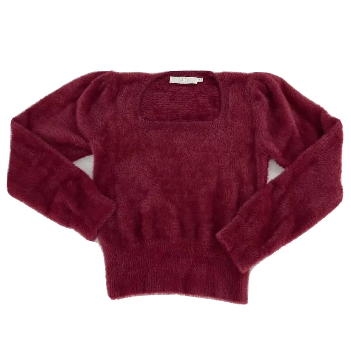 Burgundy top crop sweater