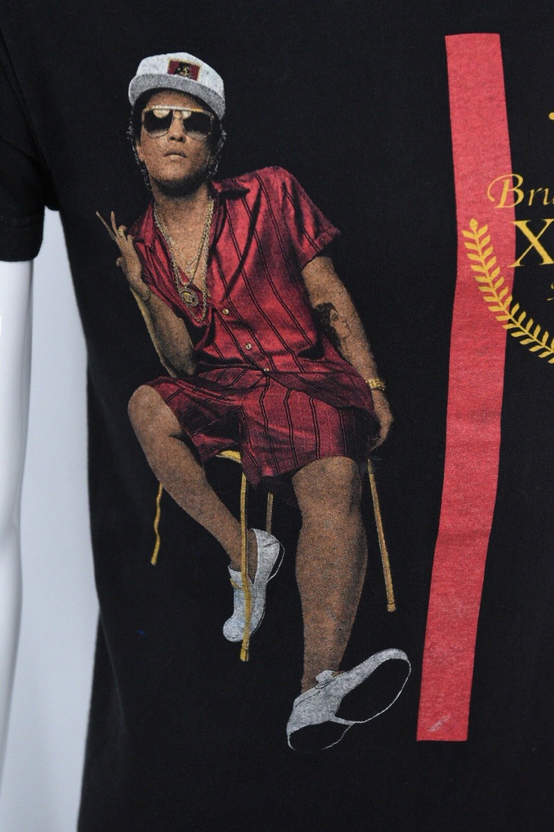 Bruno Mars 24k XXIV Magic World Tour 2017 Official Double Sided T