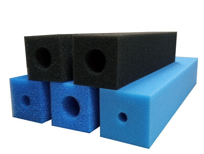 Filterschwamm, Filterpatrone, 20 x 10 x 10 cm, Farbe, PPI und Bohrung wählbar
