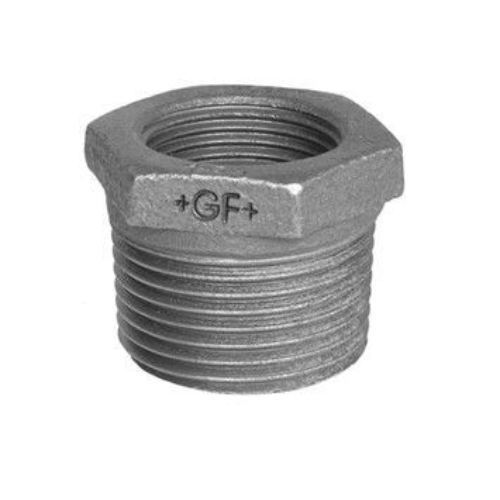 8nb x 6nb (1/4 x 1/8"" in) Galvanised Malleable Iron Reducing Bush. Georg Fischer