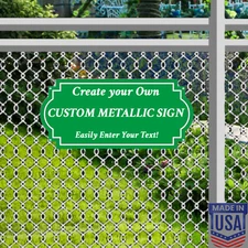 Custom Personalized 24"x12" Metal Sign, ACM Aluminum, Green - Made in USA