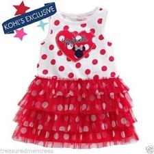 Disney Minnie Mouse Polka Dot Dress Pick Your Size New With Tags MSRP 30.00