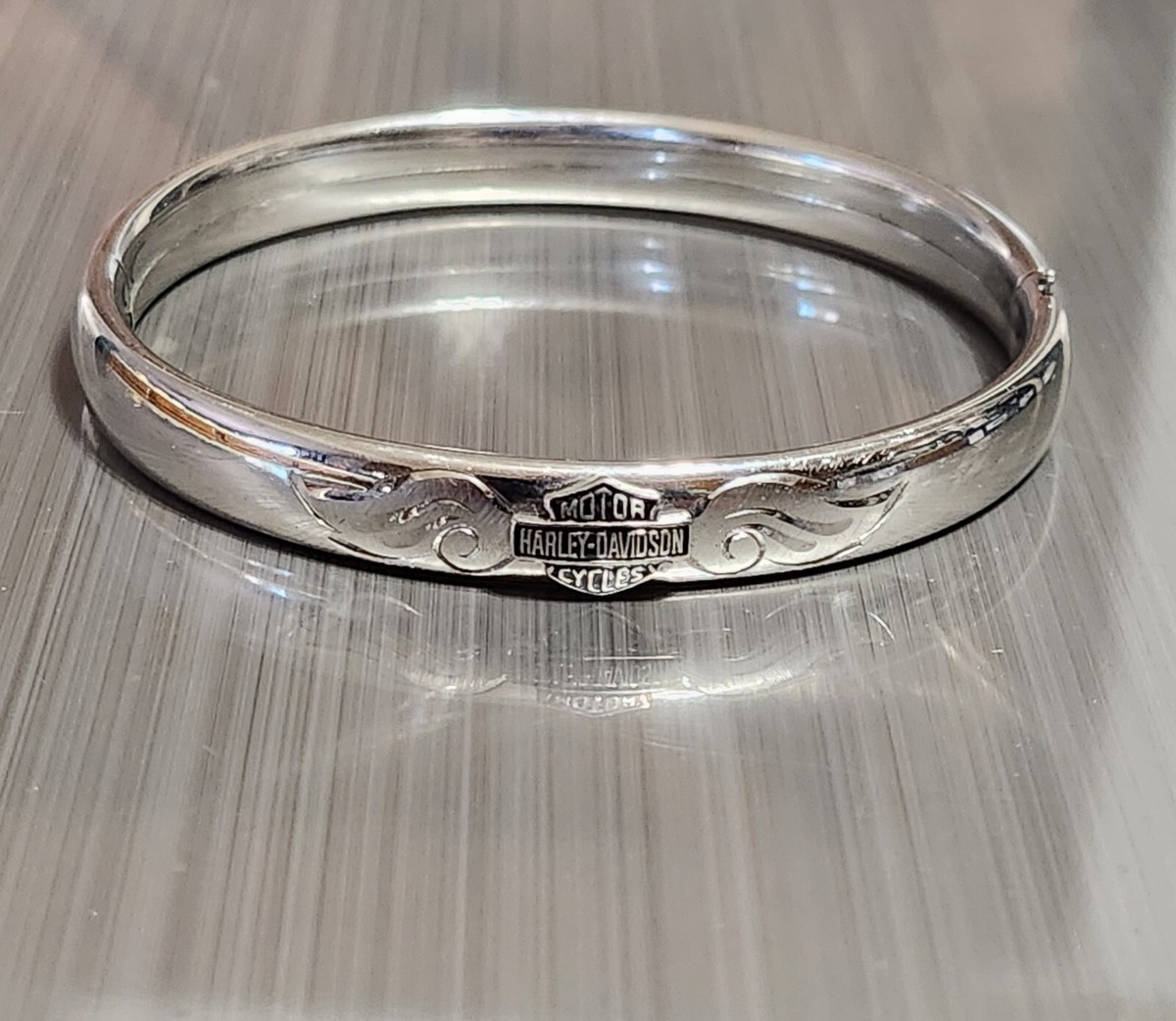 BRAND NEW Harley Davidson Sterling Silver .925 Etched WINGS