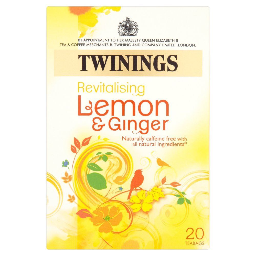 Twinings - Th? go?t citron & gingembre - lot de 4 bo?tes de 20 sachets
