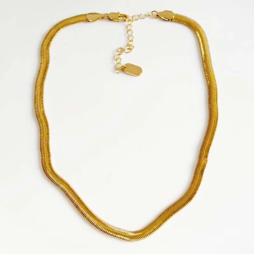 16" Jenny Bird Minimalist Snake Chain Necklace Chic Women Party Vacation Jewelry