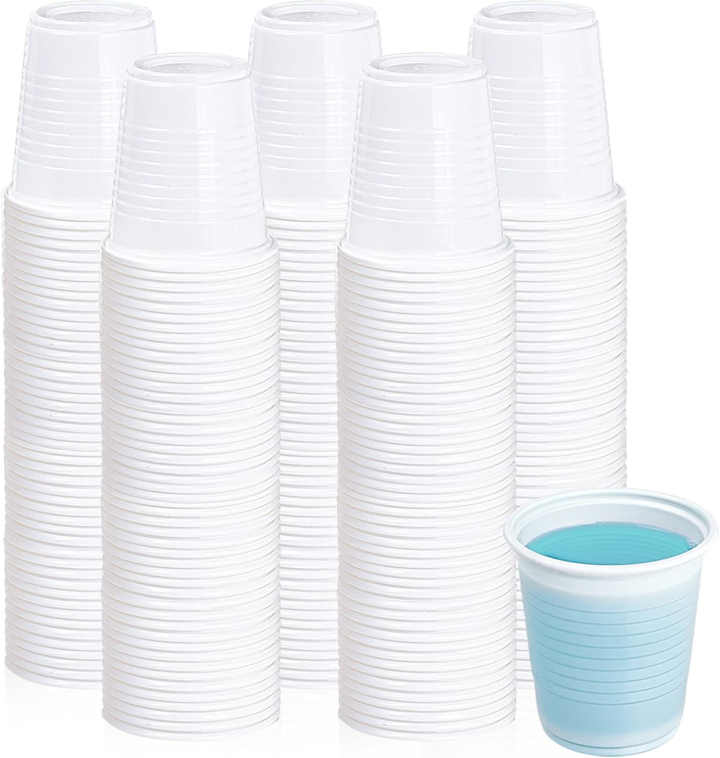 3 oz Disposable Plastic Cups, 500 Pack Bathroom Mouthwash Tasting Shot Cups