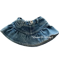 Build-A-Bear RUFFLE BLUE JEAN SKIRT Mix & Match SEPARATES Teddy School Clothes