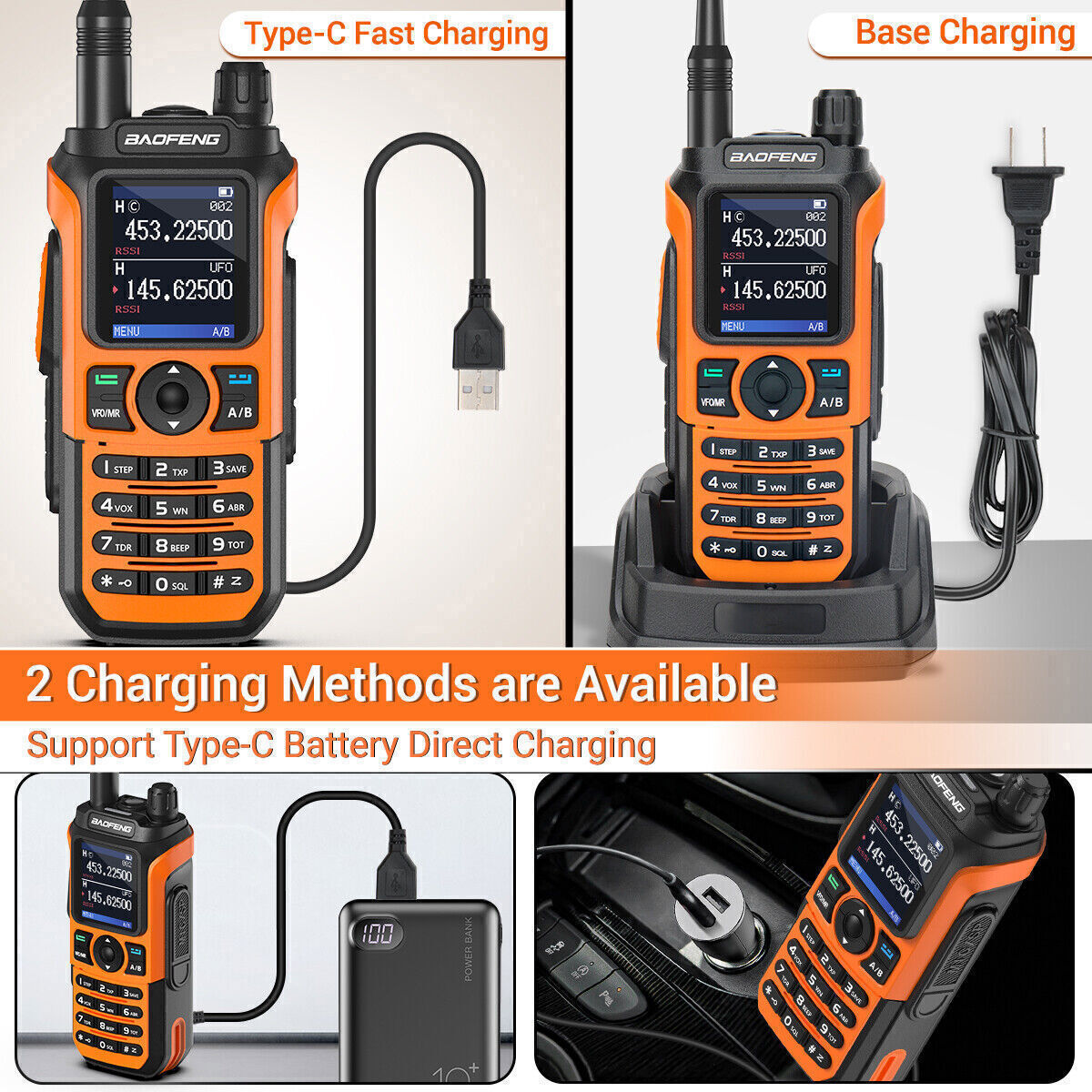 BaoFeng UV-21 Pro V2 Walkie Talkie Long Range Dual Band Handle Two Way Radio Kit
