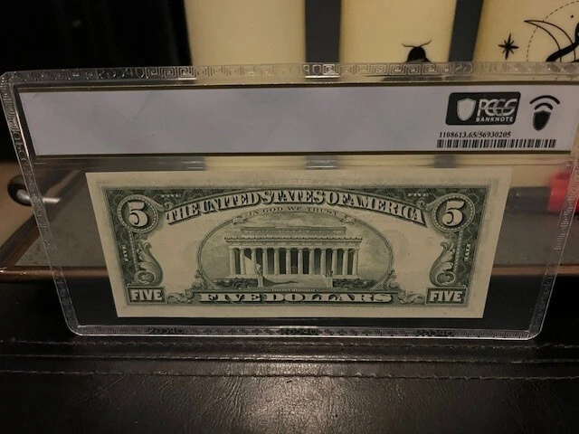 1969 $5 dollar FRN NEW YORK STAR NOTE Fr. 1969-B* PCGS 65 PPQ GEM 💎 UNCIR - Image 4 of 4