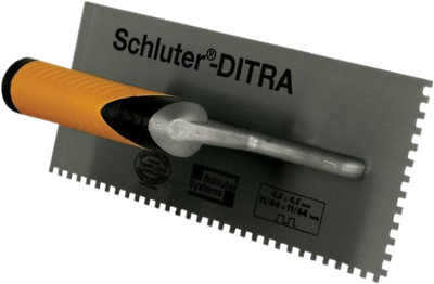 Ditra Square-Notch Trowel - Designed for Ditra System Installation - 11/64-Inch 