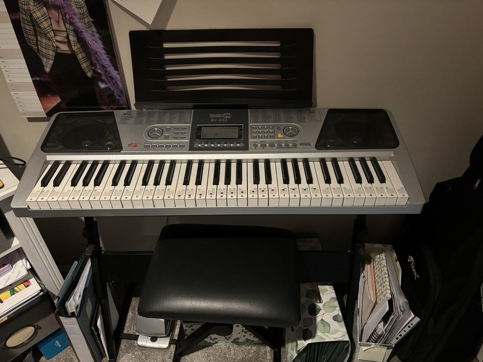 RockJam RJ549 49key Portable Digital Piano Keyboard With Music Stand