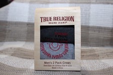 True Religion Jeans 2 PACK Crews Logo SOCKS w/Gift Box Limited edition New