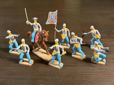 PLASTY - CONFEDERATES + TENT - SWOPPETS - TOY SOLDIERS - WILD WEST - 1970s