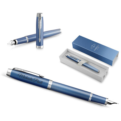 PARKER Füllfederhalter IM Rituals Blue CT mit Gravur in passendem Geschenketui