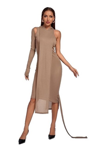 brown leather tube dress Lucky & Blessed: Brown Leather Strapless Dress