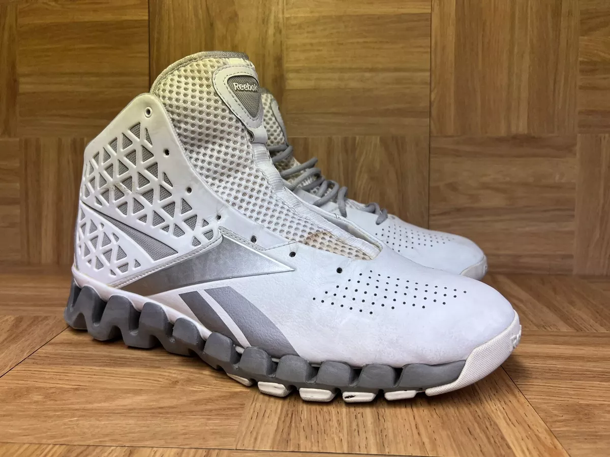 opdragelse Plakater en sælger RARE🔥 Reebok ZigTech Basketball Sneakers Sz 11.5 Men&#039;s White Gray Zig  Zag Sole | eBay