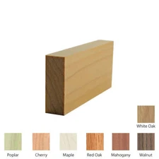 EWSS11 Square Stock Trim, 3/4" x 2" Unfinished Solid Hardwood Trim