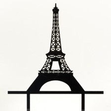 Romantic Paris Eiffel Tower Cake Topper Wedding Birthday Acrylic Decoration