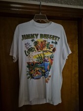 Jimmy Buffett Banana Wind 1996 White Tour Two Sided Short Sleeve T-shirt
