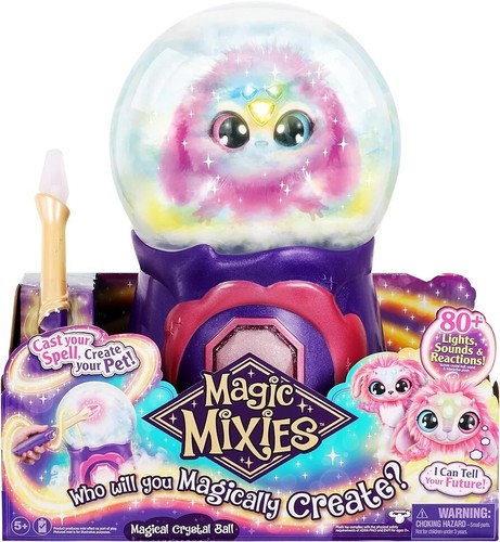 Magic Mixies Crystal Ball Pink, Surprise Secret Pet, Light/Sound/ Fog Effects