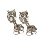 GIA certified 14k white gold .68ct round diamond 4 prong solitaire stud earrings — photo 5