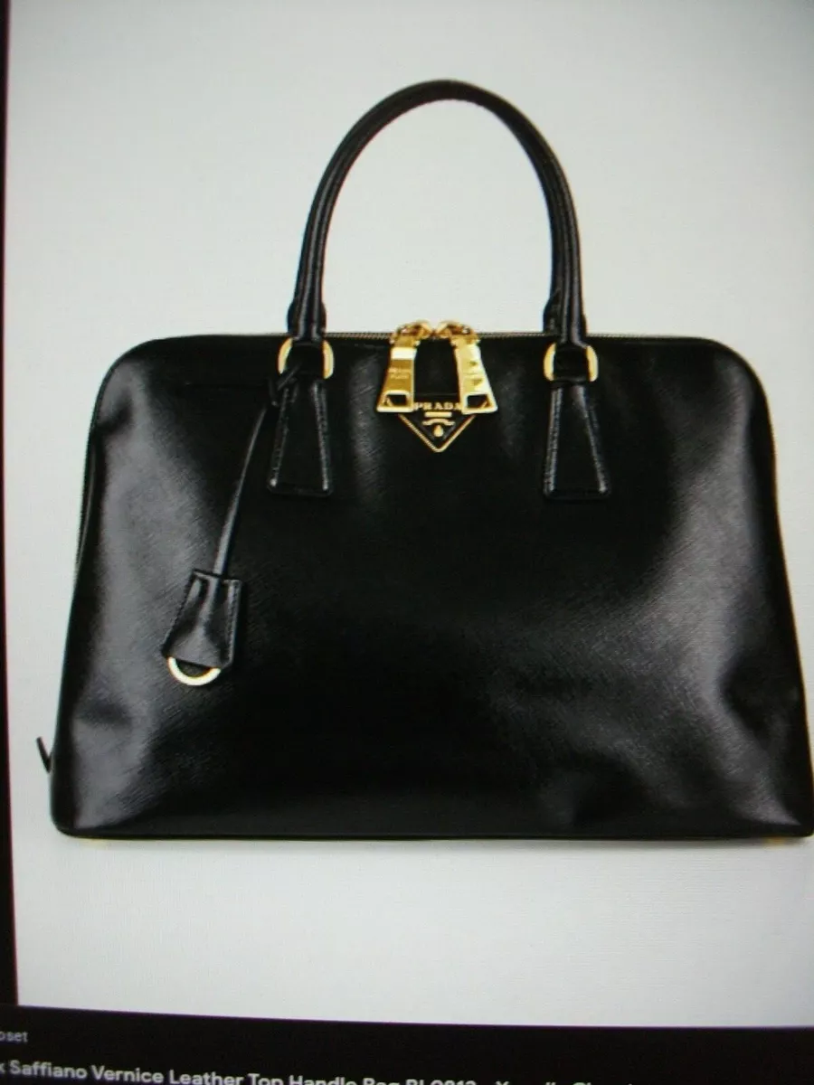 AUTHENTIC Prada Saffiano Lux Nero Bag Bauletto