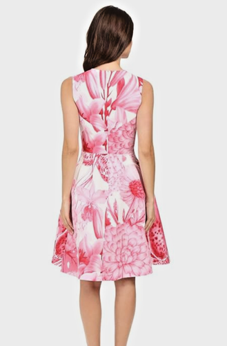 TED BAKER PIRLY TONAL-ENCYCLOPAEDIA SKATER DRESS (TB 4) UK 14 (US 10) EUR 42 - Picture 6 of 21