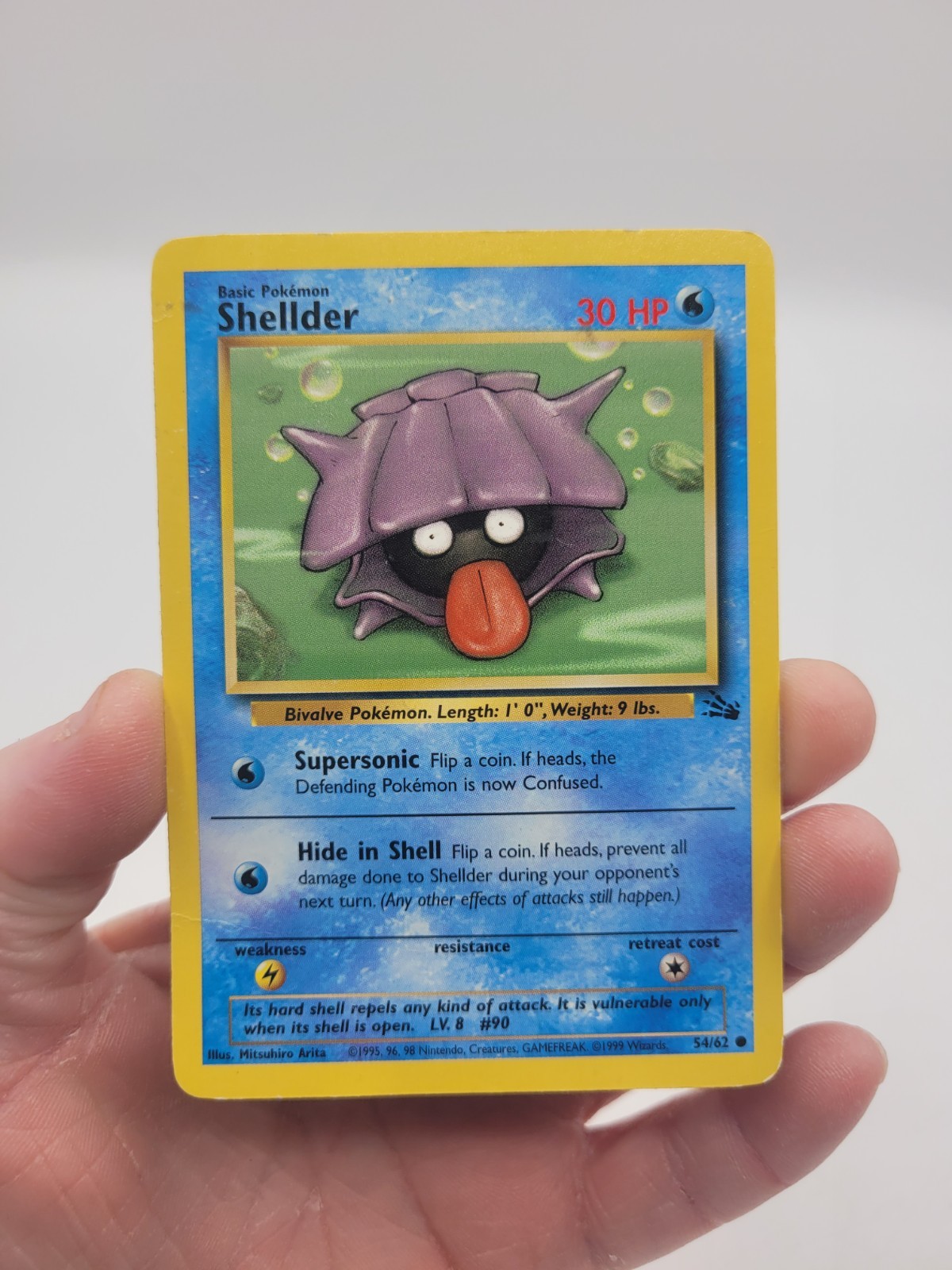 1999 Pokemon TCG Shellder Fossil 51/62 Common LP