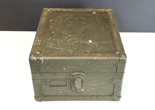 Vintage US Army Military Field Box Wooden Chest Toolbox WW2?