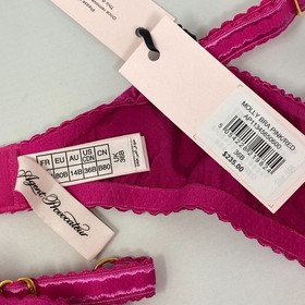 Agent Provocateur Molly Pink Red Silk 36B Bra NWT $235