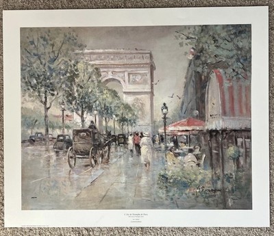 L Arc de Triomphe de Paris By L. Gordon Limited Edition Signed Lithograph