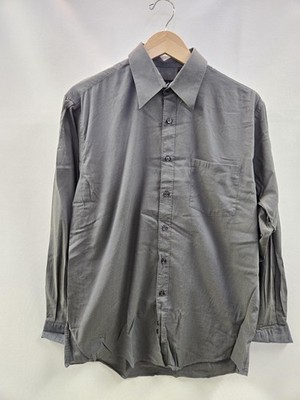 Perry Ellis Portfolio Shirt Mens 16 34/35 Gray Long Sleeve Dress Shirt