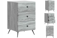 Nachttisch Nachtschrank Nachtkommode Graues Sonoma 43X41X66,5 Cm Holzwerkstoff
