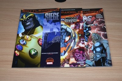 Secret Wars Battleworld TPB Lot: Siege, Age of Ultron vs Marvel Zombies & Thors