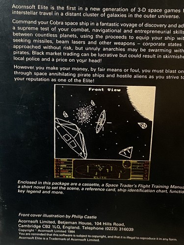 Elite for Acorn Electron - Big Box Acornsoft Big Box version Incomplete - Picture 9 of 10