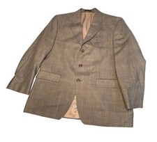 Lauren Ralph Lauren Houndstooth Windowpane Silk Wool Blazer Sports Coat Men 42R