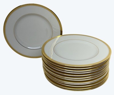 13 Lenox Presidential Collection Gold Band Tuxedo Bread & Butter Plates 6 3/8''