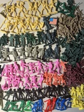 Miniature Military Figures Civil War, Cowboys Indians Skeletons Approx 150 Piece