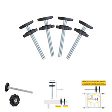 Baby Gate Replacement Parts 8MM Threaded Spindle Rod Pressure Mounted Hardware