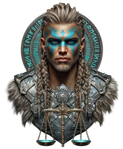 Forseti Norse God Viking Mythology Warrior Self Adhesive Warning Sticker