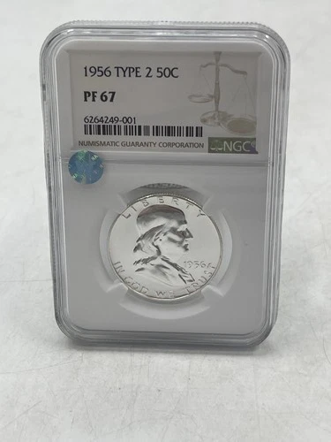 NGC Standard Brown 1956 Type 2 50C Coin PF 67