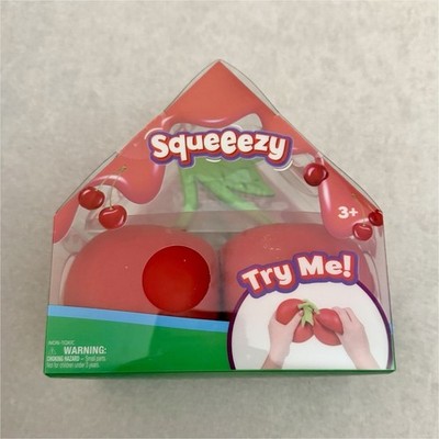 Squeezy Cherry Tactile Squeeze Toy, Red/Green, Ages 3-4 Years